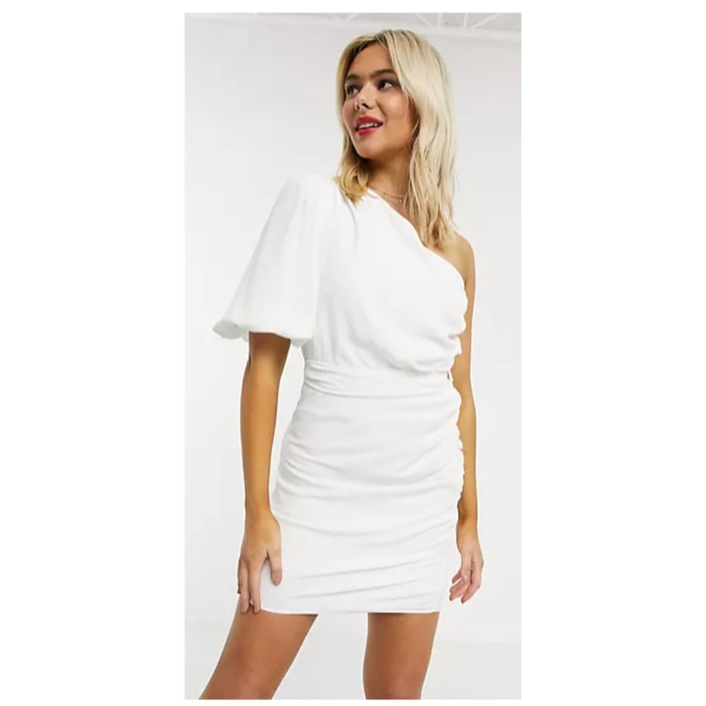 White One Shoulder Dress